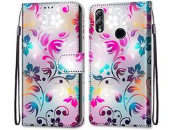 Capa Fólio para Honor, Huawei Honor Lite Pro 3, Honor 10 Lite HONGWE. Anti-Choque Castanho