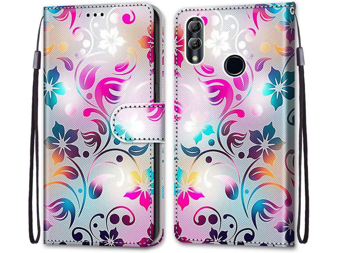 Capa Fólio para Honor, Huawei Honor Lite Pro 3, Honor 10 Lite HONGWE. Anti-Choque Castanho