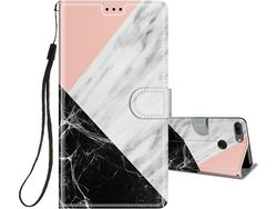 Capa Fólio para Honor, Huawei Honor Lite, Honor 9 Lite HONGWE. com Porta-Cartões Castanho