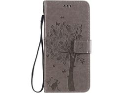 Capa Fólio para Xiaomi 11T Pro HONGWE. Pele Sintética Anti-Choque Magnética Castanho