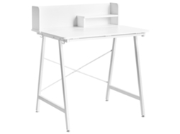 Mesa De Dibujo Inclinable Beliani Aland De Tablero De Partículas Blanco 80x62x94