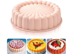 Forma De Silicone - 10 Polegadas - Forma Charlotte - Molde Redondo Girassol - Antiaderente - Utensílio Diy Rosa