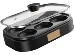 Máquina Elétrica Para Café Da Manhã Com 6 Cavidades Para Omeletes, Almoço E Jantar, E Para Lanches, Com Tampa