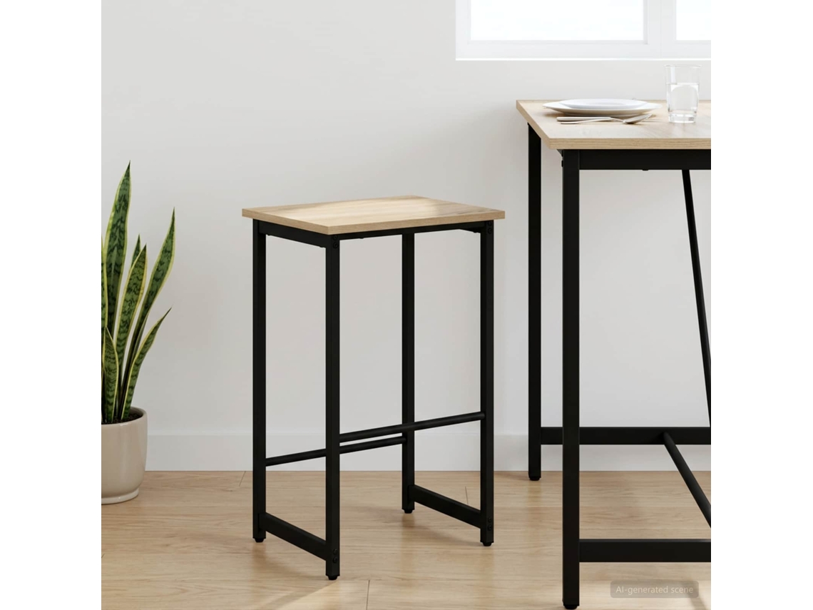 Vidaxl Banco De Bar Carvalho Sonoma 40 X 32 X 64 Cm