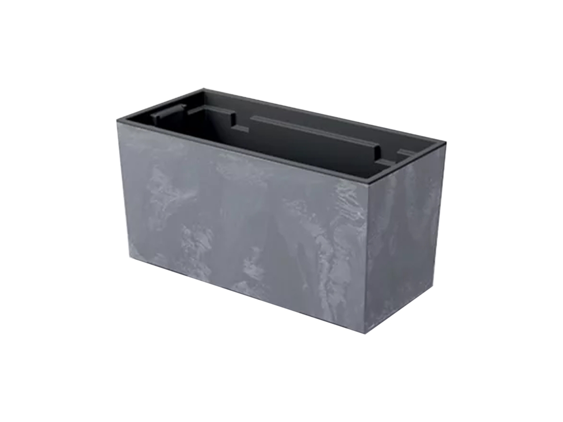 Vaso De Varanda Urbi Case Beton Effect, Cor Marengo