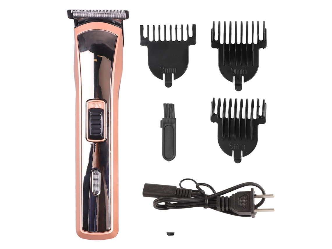 Tesoura de cabelo profissional sem fio 2026 para homens, recarregável, com lâmina em formato de T, máquina de cortar cabelo elétrica.