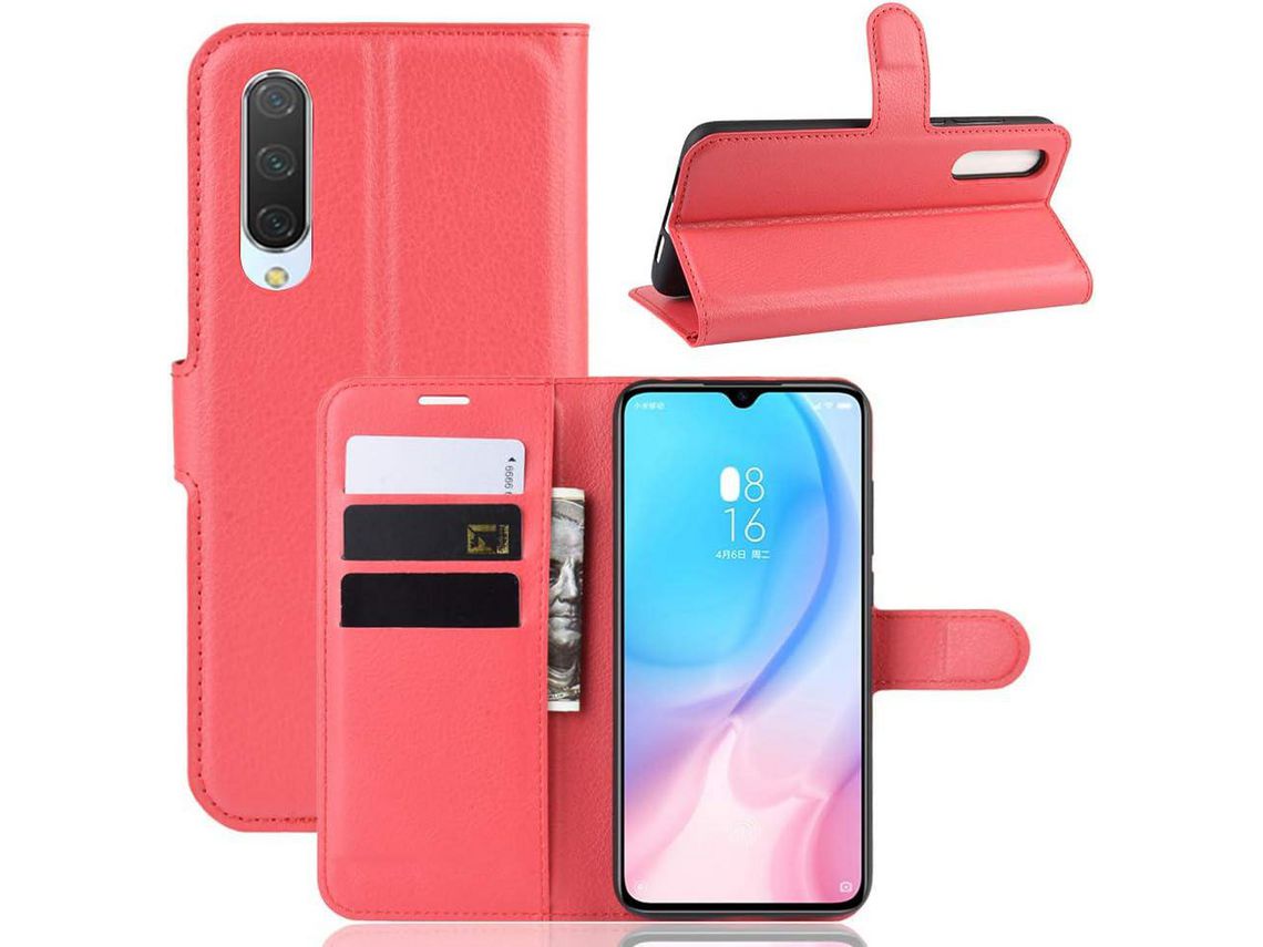 Capa para Xiaomi Mi A3, Mi A3 Lite HONGWE. Magnética com Porta-Cartões