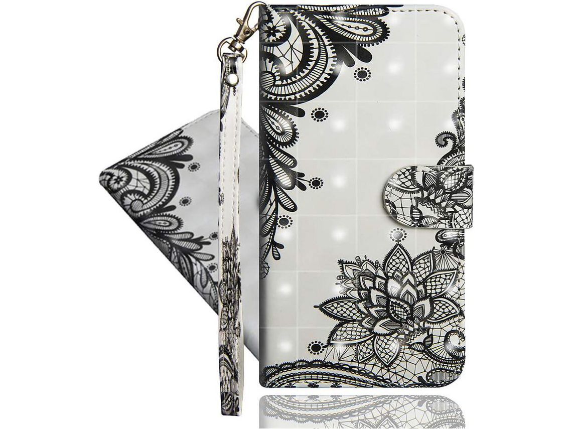 Capa Fólio para iPhone 14 HONGWE. Anti-Choque Magnética com Porta-Cartões Castanho