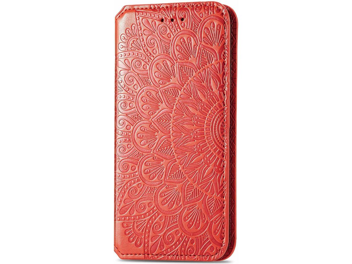 Capa Fólio para Samsung Galaxy A81 HONGWE. Pele Magnética Castanho