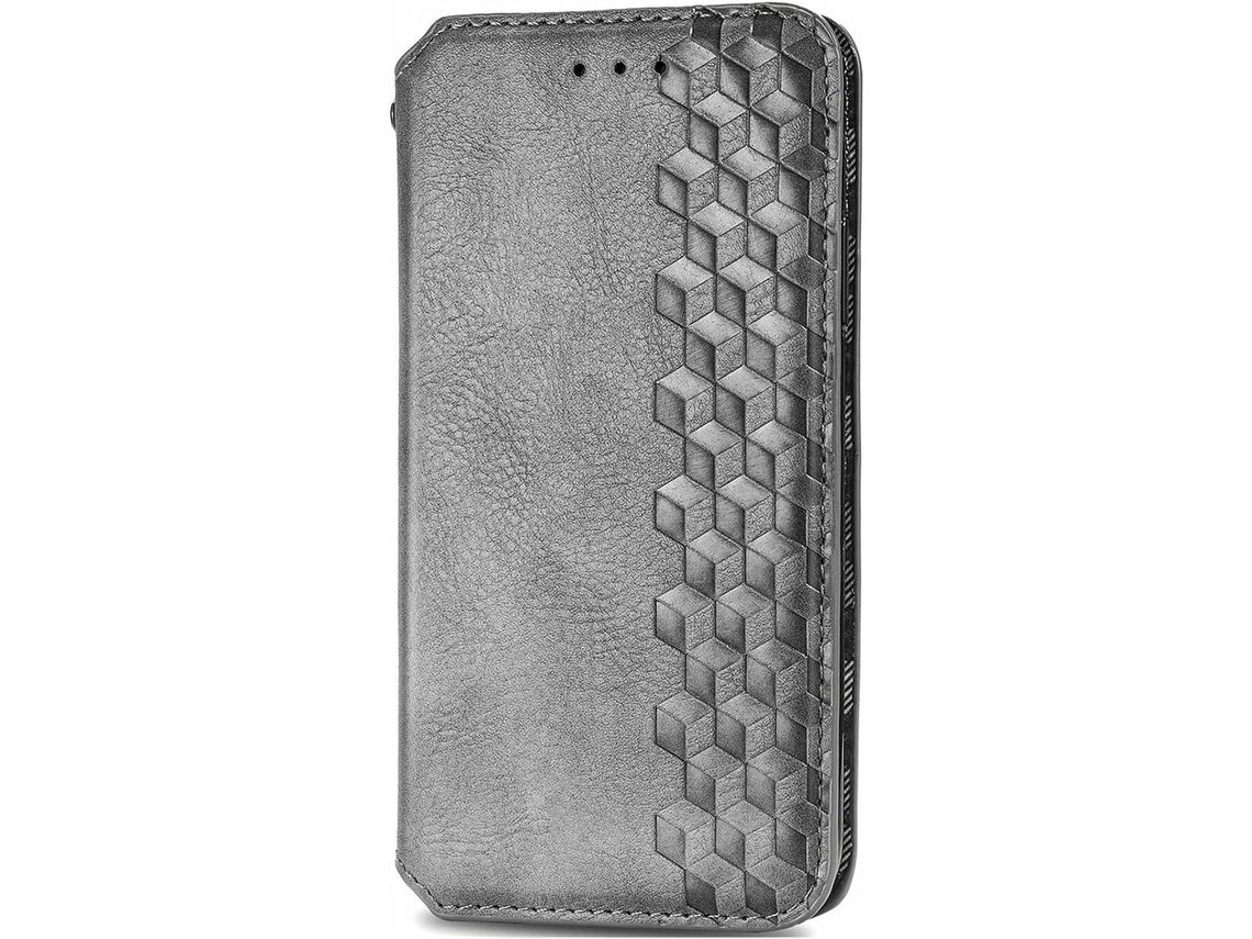 Capa Fólio para Samsung HONGWE. Pele Magnética Castanho