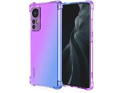 Capa para Xiaomi 12 Lite HONGWE. Pele Sintética Textura Macia Transparente