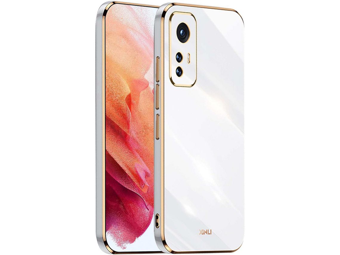 Capa para Xiaomi Mi 12 Pro Ultra HONGWE. Pele Sintética Anti-Choque Branco