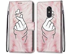 Capa Fólio para Xiaomi Redmi Note 4X Pro HONGWE. Anti-Choque Castanho