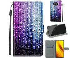 Capa para Xiaomi Poco X3, Poco X3 Pro HONGWE. Pele Sintética Magnética Premium Castanho