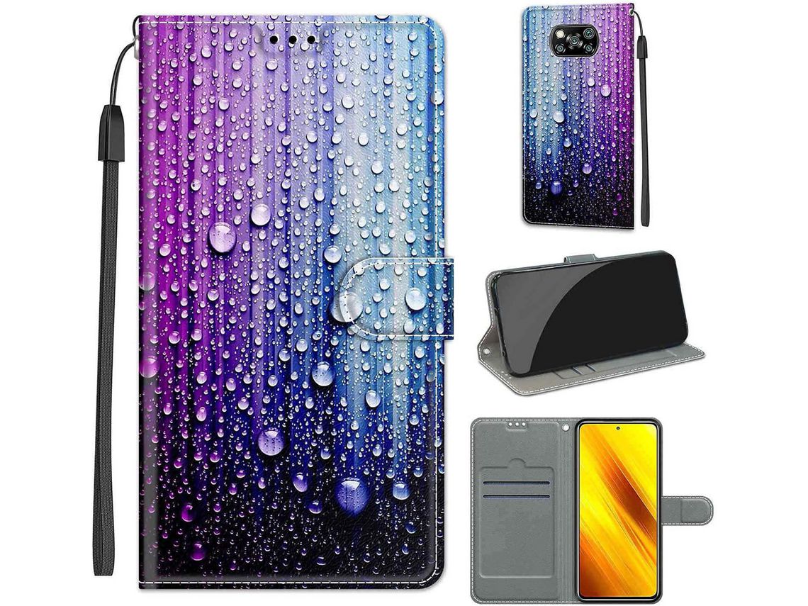 Capa para Xiaomi Poco X3, Poco X3 Pro HONGWE. Pele Sintética Magnética Premium Castanho