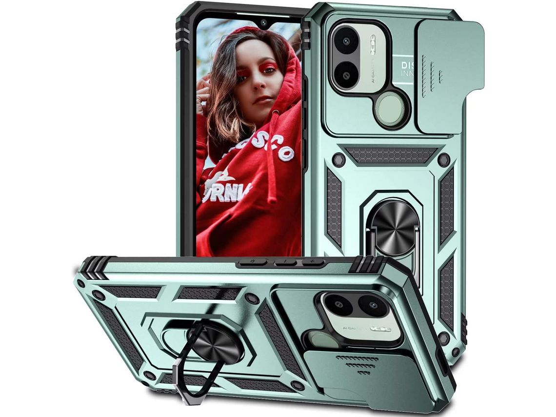 Capa para Xiaomi Redmi A1, Redmi A1 4G HONGWE. Acrílico Rígida Magnética Verde