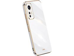 Capa para Xiaomi 12 Pro HONGWE. Textura Macia Anti-Choque Branco