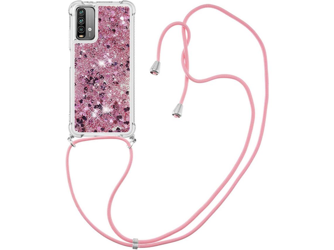 Capa com Cordão para Xiaomi Poco M3 HONGWE. Silicone Premium