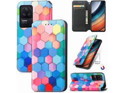 Capa Fólio para Xiaomi Poco 5G HONGWE. Anti-Choque com Porta-Cartões Multicor