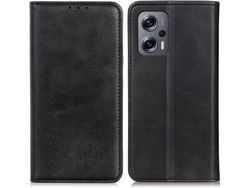 Capa Fólio para Xiaomi Poco X4 Pro, Poco X4 HONGWE. Pele Magnética Castanho
