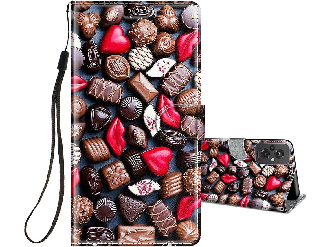 Capa Fólio para Xiaomi Redmi 11 4G Pad HONGWE. Pele Sintética Multicor