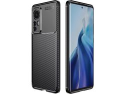 Capa para Xiaomi Mi 6, Mi 12 HONGWE. Silicone Textura Macia Anti-Choque Preto