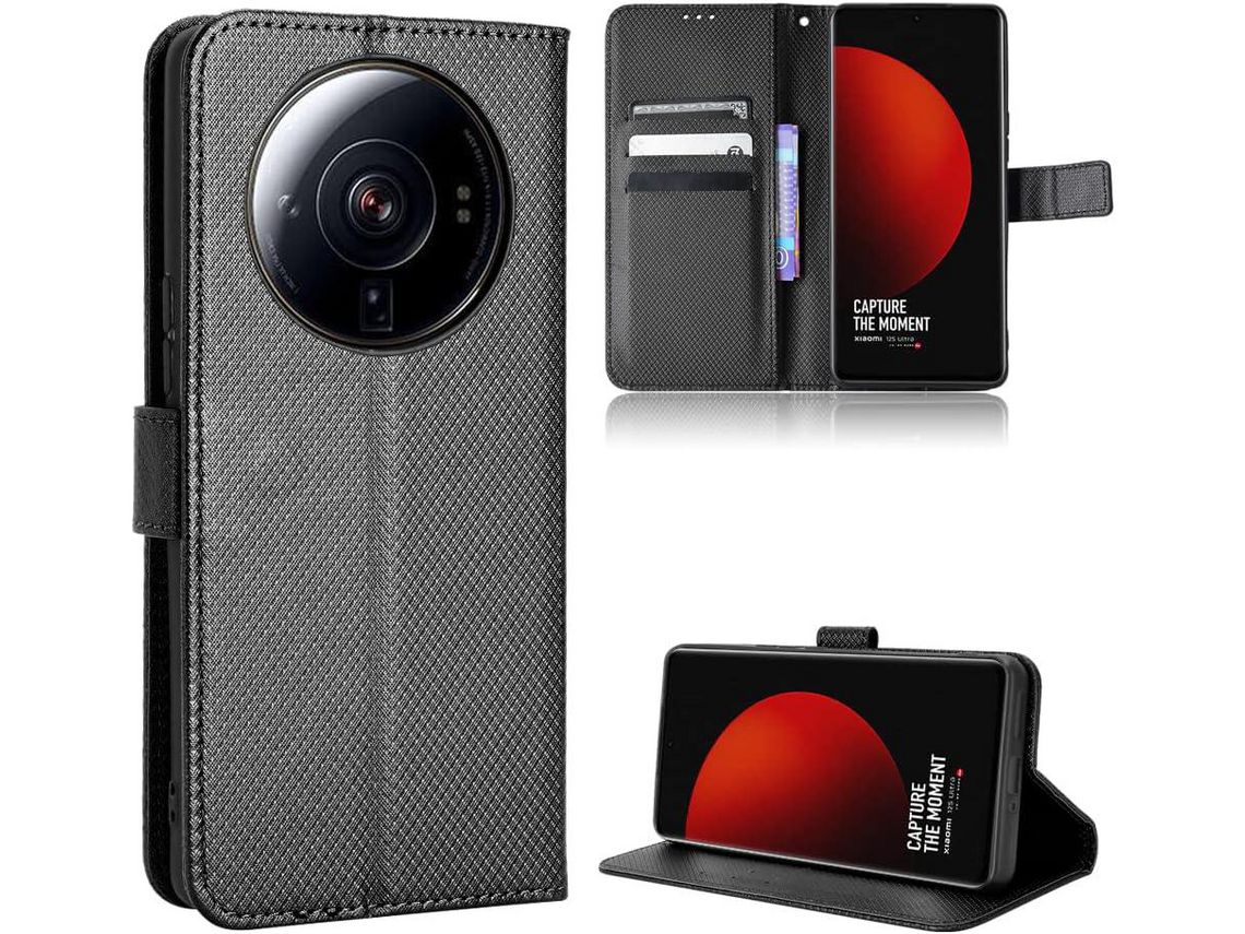 Capa para Xiaomi Mi 12S Ultra HONGWE. Pele Sintética Castanho