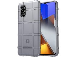 Capa para Xiaomi Poco M4 5G, Poco 5G HONGWE. Pele Sintética Anti-Choque Cinzento