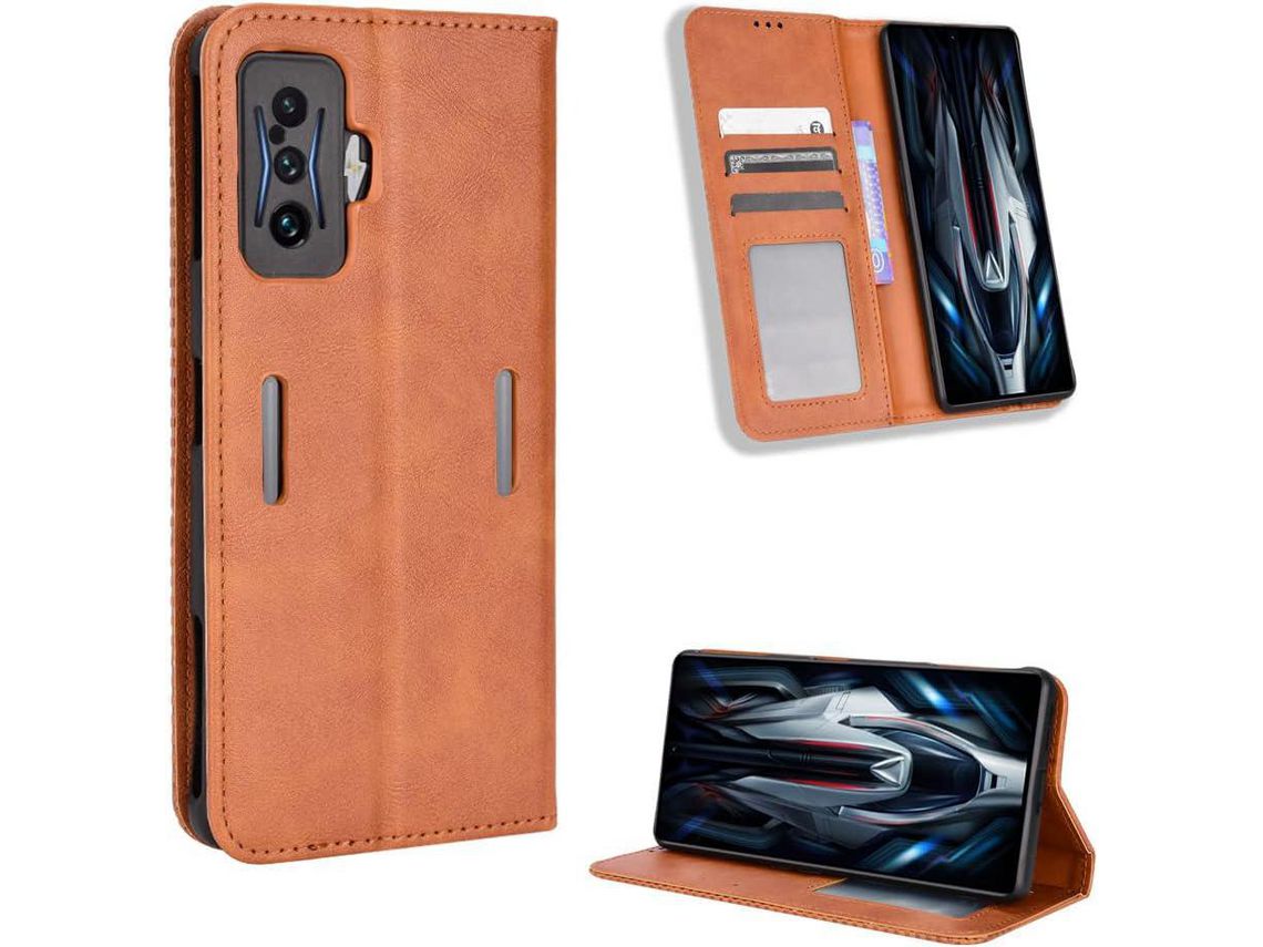 Capa para Xiaomi Poco F4 Gt HONGWE. Pele Castanho