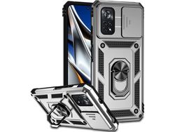 Capa para Xiaomi Poco X4 Pro 5G, Poco X4 Pro HONGWE. Anti-Choque Prateado