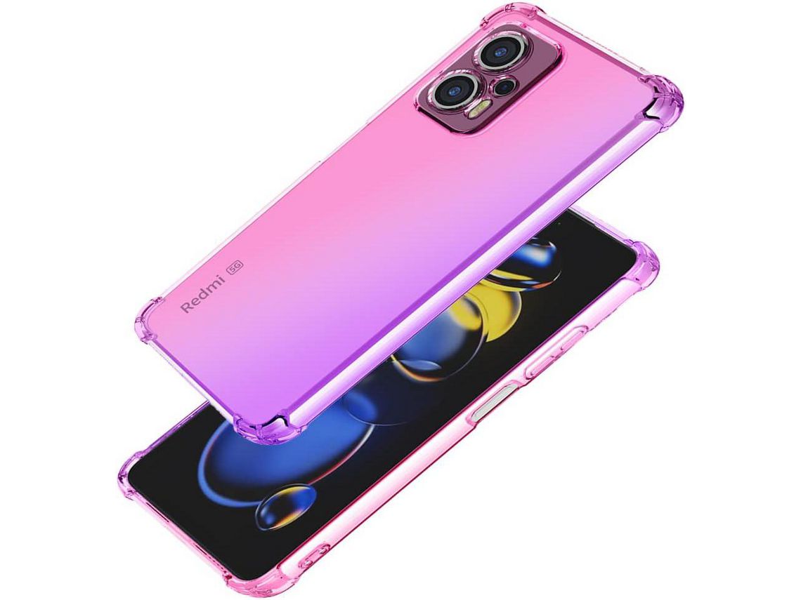 Capa para Xiaomi Poco X4 Pro HONGWE. Textura Macia Anti-Choque Transparente
