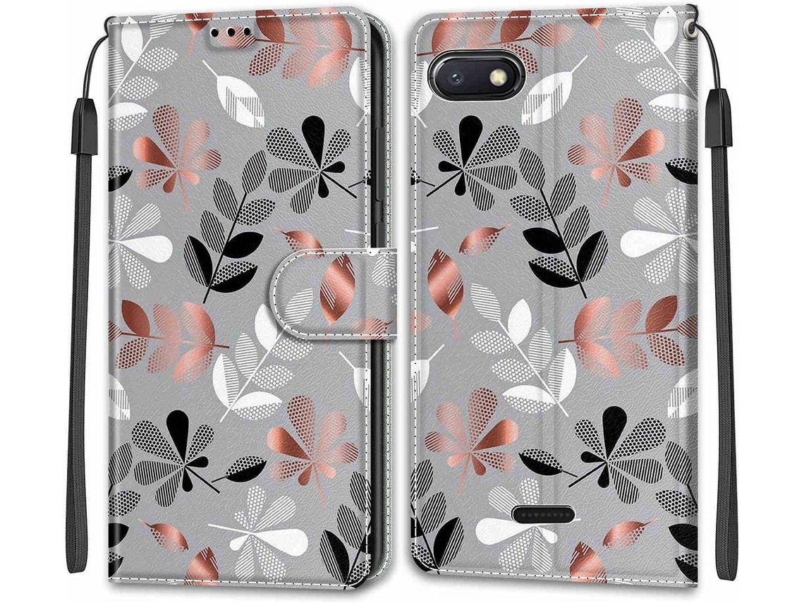 Capa para Xiaomi Redmi 6A 6, Redmi 6A, Redmi 6 HONGWE. Pele Anti-Choque Castanho