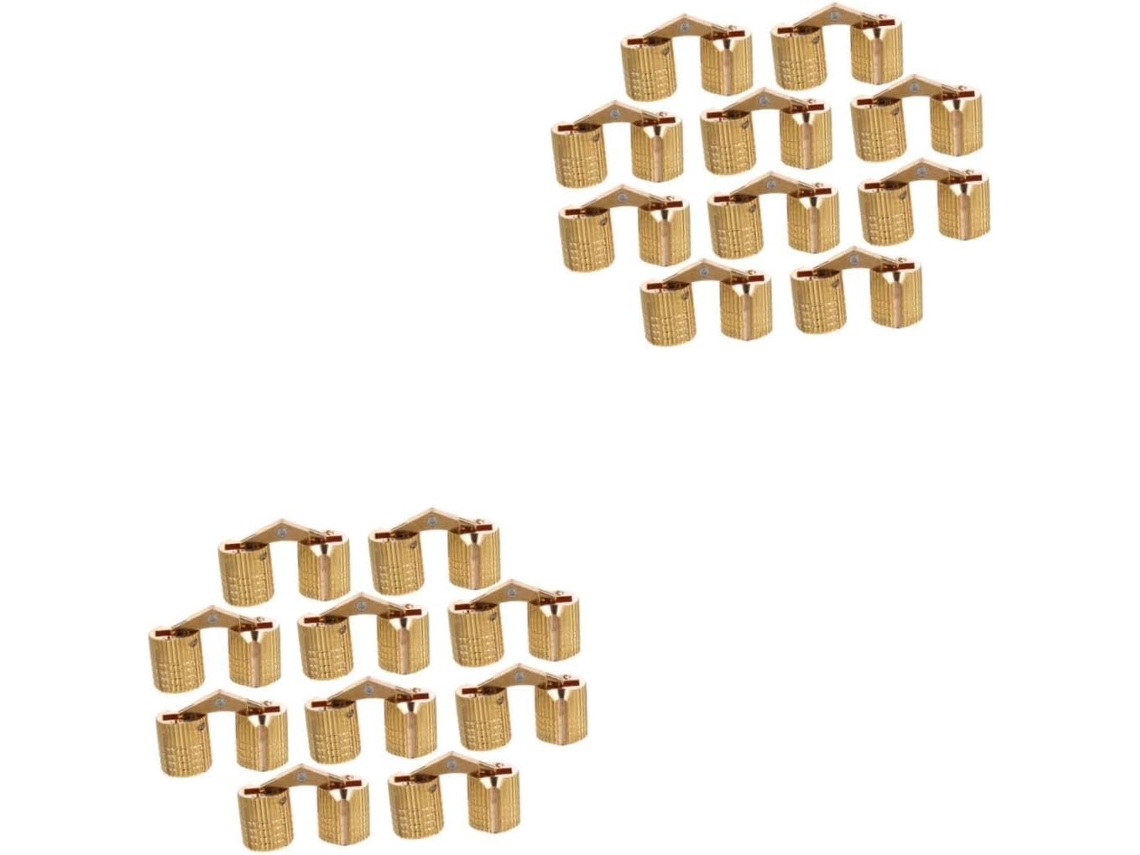 Conjunto De 20 Dobradiças Para Fechamento Portas Armários, Ocultas,