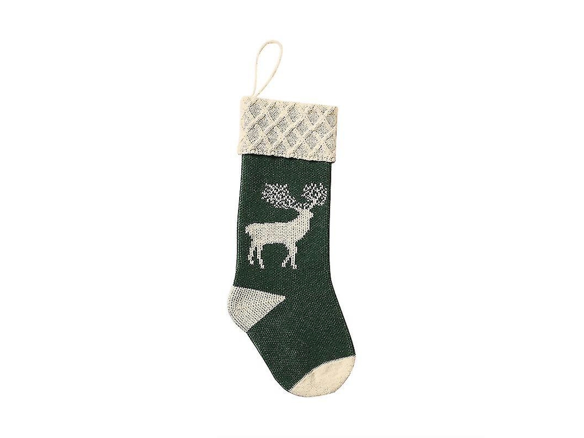 Meias De Natal De Tricô Com Padrão De Rena, Enfeite Tradicional Para Pendurar Olysi Shop (d 4 0)