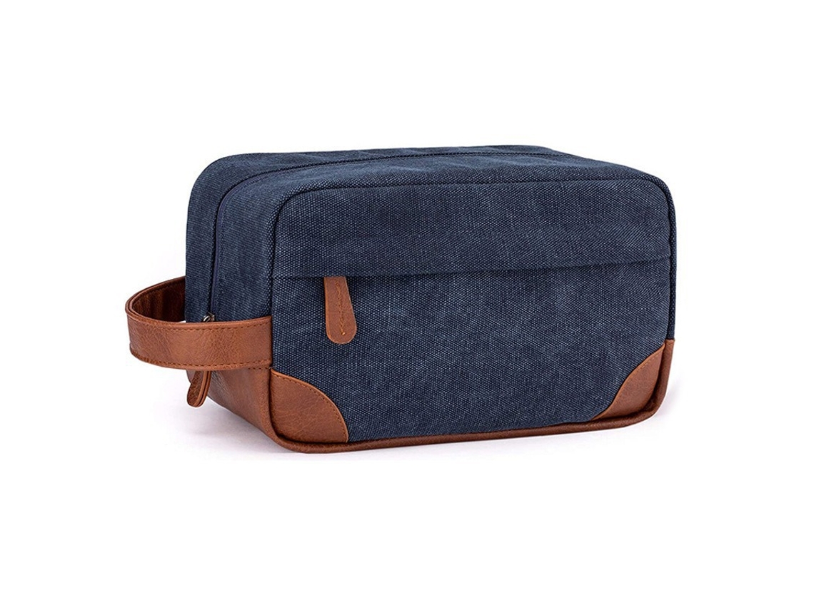 Necessaire Para Homem - Bolsa De Higiene - Bolsa De Viagem - Grande Capacidade - Impermeável - Lona - Azul