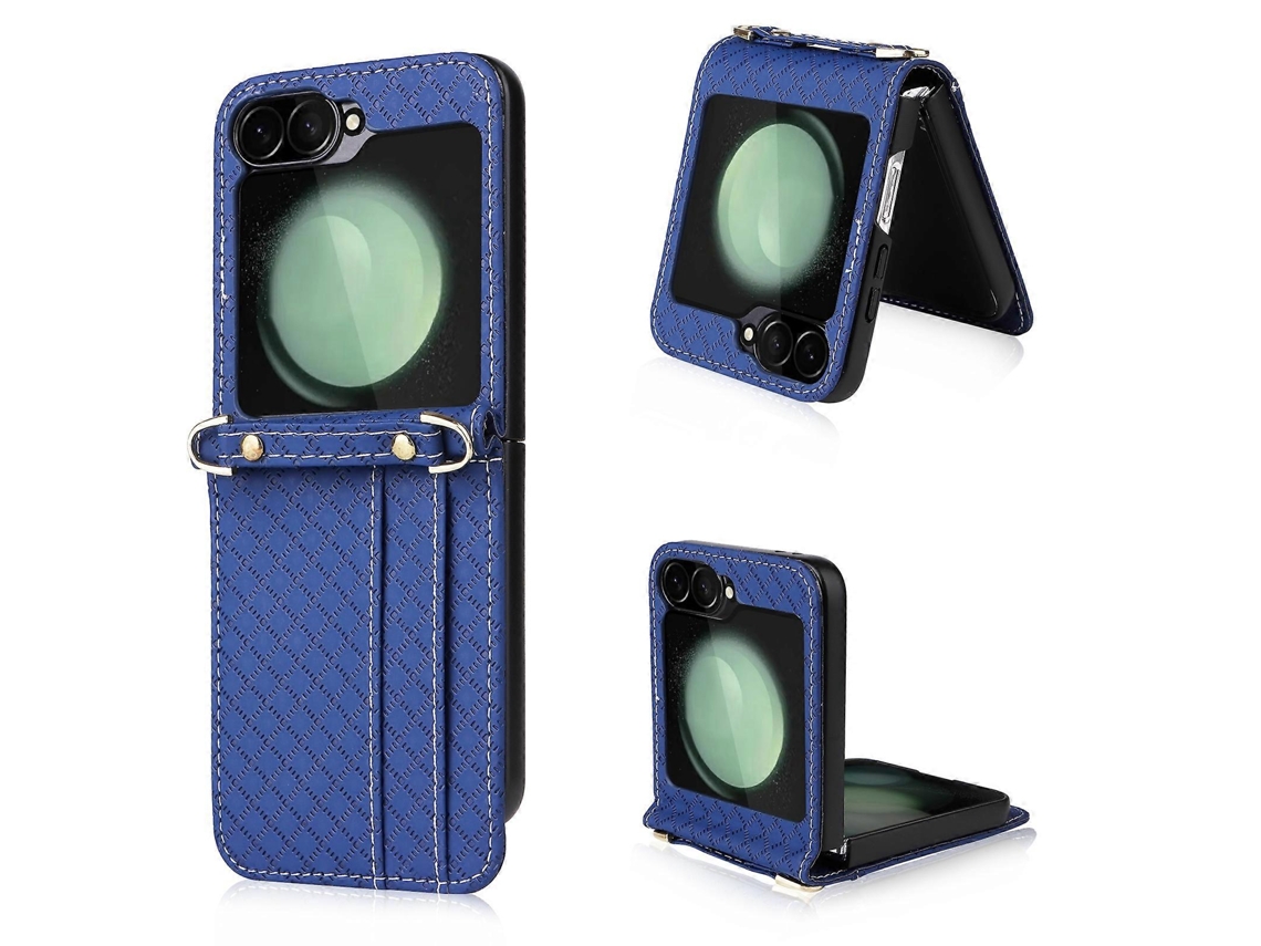 Capa Dobrável Com Padrão Diamante Para Samsung Galaxy Z Flip6