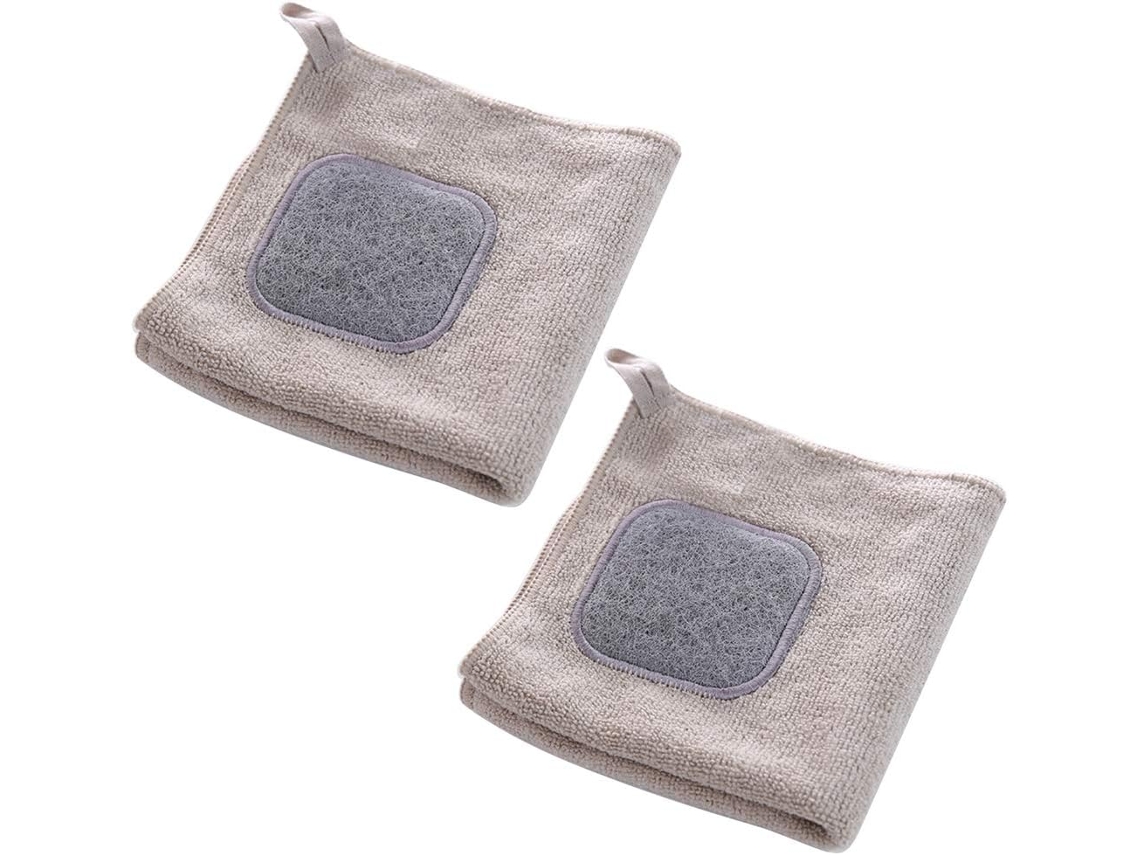 Conjunto De 2 Panos Cozinha Microfibra Com Alça Para Pendurar,