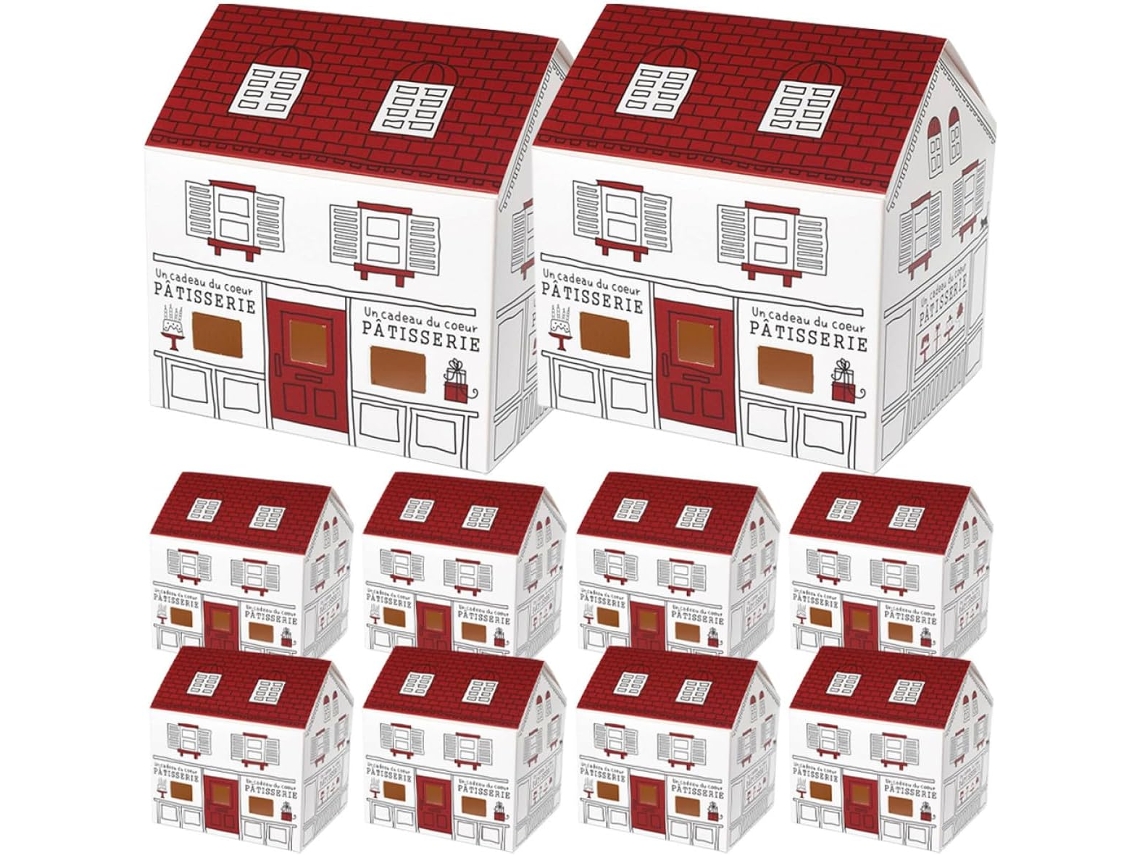 10 Caixas De Papel Em Formato Casa Para Doces, Criativas E Exclusivas Para Guardar Pequenos Objetos Levar Guloseimas