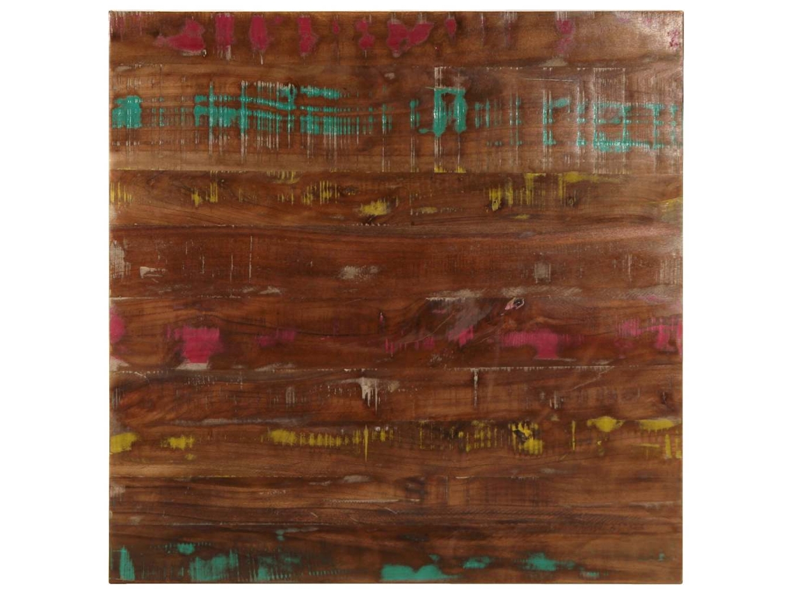 Vidaxl Tampo De Mesa Quadrado 70x70x1,5 Cm Madeira Recuperada Maciça