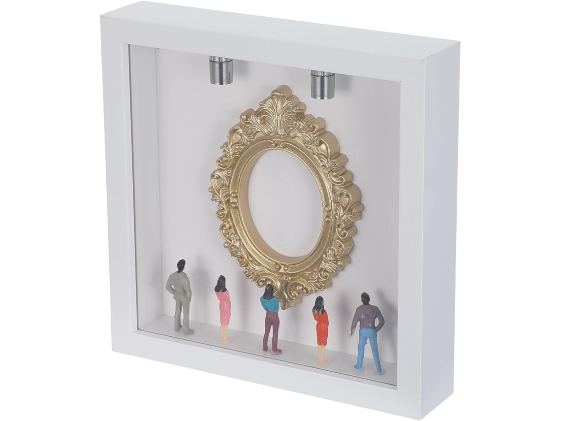Conjunto Molduras Vintage Brancas Fotos Madeira Plástico Montar Mesmo Elegantes Miniatura Proteção Poeira GOKOCO