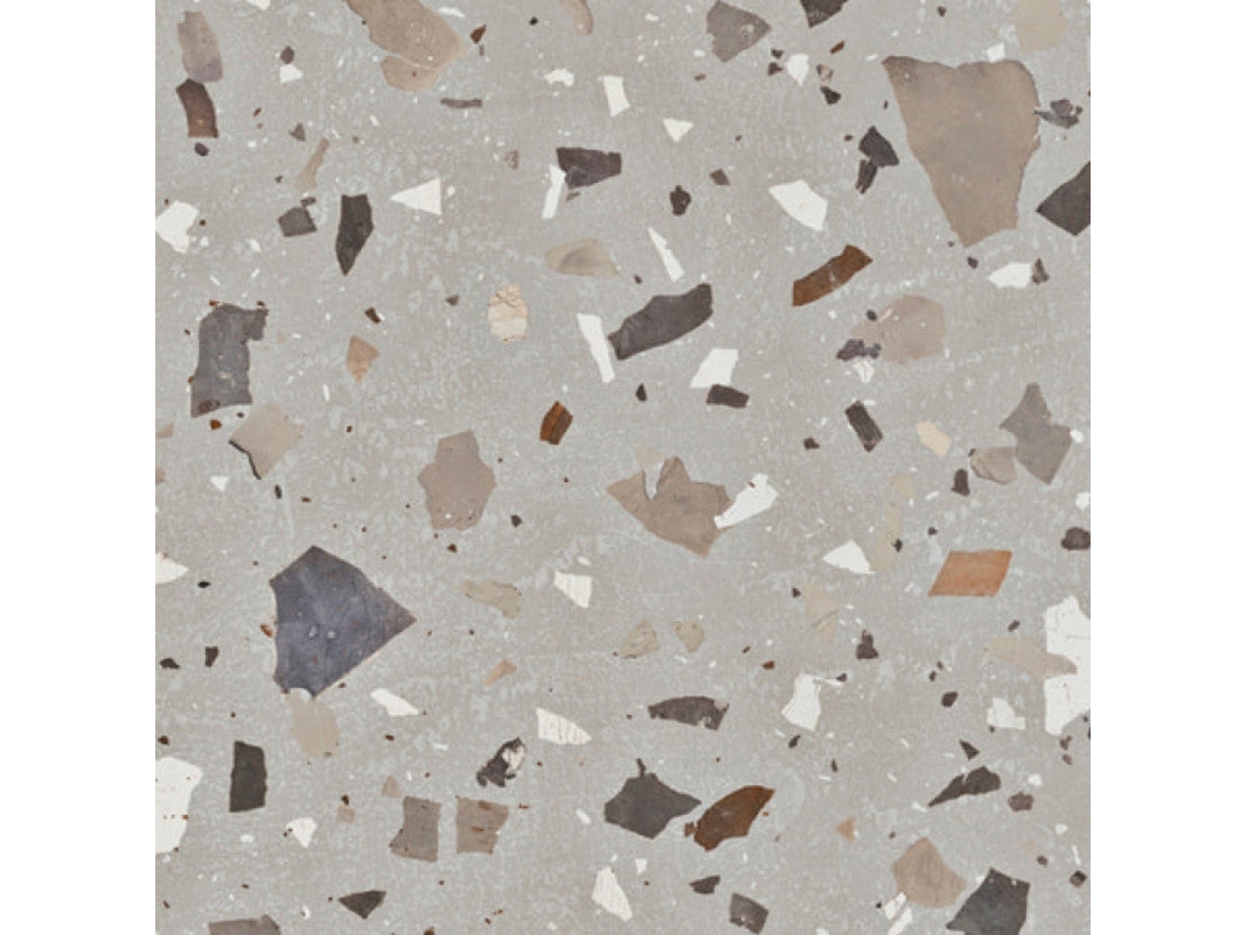 Laje Em Grés Porcelânico Terrazzo 60x60x1 Cm / Gris Naturel / Palette 144 Unità