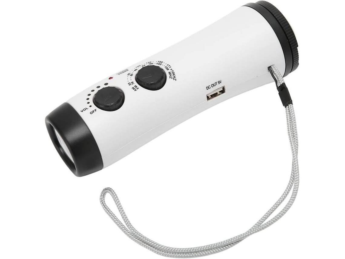 2026-rádio Meteorológica De Sobrevivência Em Emergência Com Controle Manual, Rádio Fm/am, Lanterna Led E Correia Para Exterior Blanco