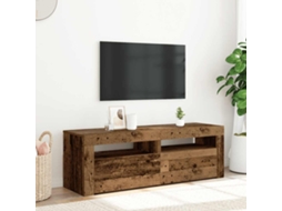 Vidaxl Móvel De Tv Com Luzes Led Derivados De Madeira Madeira Velha