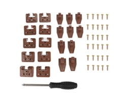 Kit com 10 corrediças para gavetas de cômoda, trilhos de plástico CHABERLU
