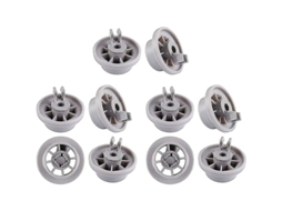 Rodas De Lava-louças 10 Peças Bosch Neff Siemens Aro 37mm Eixo 5mm Rolamentos Carrinho Inferior