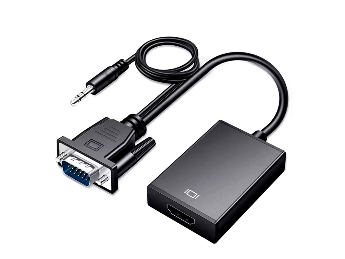 Conversor Profissional De Vga Para Hdmi (conversão Para 1080p, Compatível Com Pc E Tv)