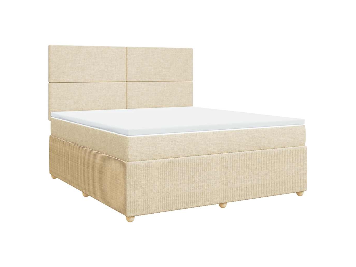 Box Spring Bed, Box Spring Beds Vidaxl Creme Tecido (180 X 200 Cm)