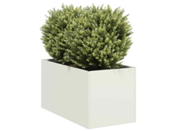 Vidaxl Vaso Floreira 40x80x40 Cm Aço Laminado A Frio Branco