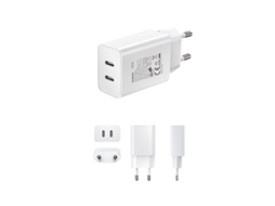 Carregador Rápido Usb-c Duplo, Adaptador Universal Para O Setor, Em Conformidade Com Os Padrões Europeus, Para Pequenos Aparelhos Elétricos.