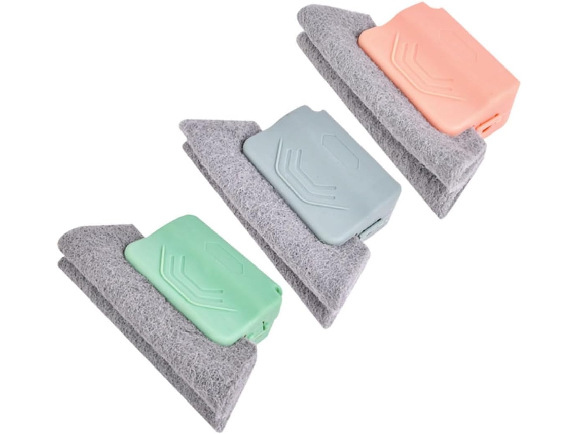 Conjunto De 3 Escovas Com Cabeça Macia E Flexível Para Limpeza Rejuntes Frestas Janelas, Ideal Para Limpar Pequenos